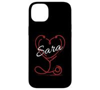 Sara A Nurse Gift Cute Doctor Designer Personalized Nurse Carcasa para iPhone 14 Plus