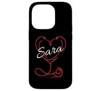 Sara A Nurse Gift Cute Doctor Designer Personalized Nurse Carcasa para iPhone 14 Pro