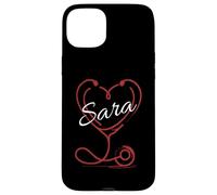 Sara A Nurse Gift Cute Doctor Designer Personalized Nurse Carcasa para iPhone 15 Plus