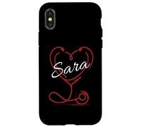 Sara A Nurse Gift Cute Doctor Designer Personalized Nurse Carcasa para iPhone X/XS