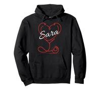 Sara A Nurse Gift Cute Doctor Designer Personalized Nurse Sudadera con Capucha