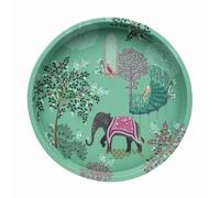 Sara Miller India Elephant Deep Well - Bandeja de lata (300 mm de diámetro)