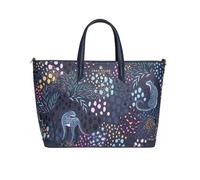 Sara Miller London Bolso de mano para mujer, para el trabajo, viajes, portátil, bolso de hombro con cierre de cremallera, Azul leopardo medianoche, Medium