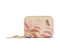 Sara Miller London Cartera con cremallera alrededor, bolso de mano para mujer, bolsillo para monedas y tarjetero, piel sintética, Fern Garden Pink, S
