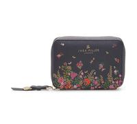 Sara Miller London Tarjetero delgado para mujer, bolsillo con cremallera, piel sintética, Ditsy Floral Azul Marino, L