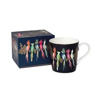 Sara Miller London Taza de cacatúa con detalles de oro de 22 quilates