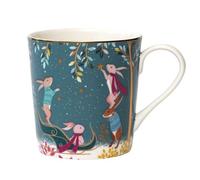 Sara Miller London Woodland Tales - Taza, diseño de trineo, color verde