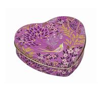 Sara Miller New Havali Pink Bird and Flowers Small Heart Tin Valentine Love 119 x 111 x 30mm
