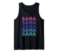 Sara Nombre Divertido Vintage Desgastado Nombre Orgullo Camiseta sin Mangas