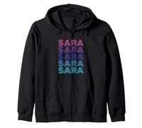 Sara Nombre Divertido Vintage Desgastado Nombre Orgullo Sudadera con Capucha