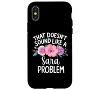 Sara Personalized Cute Flower Girls Sara Name Carcasa para iPhone X/XS