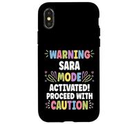 Sara Personalized Name Funny Cute Custom Sara Name Carcasa para iPhone X/XS