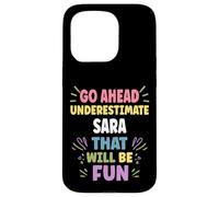 Sara Personalized Women's Gift Custom Sara Carcasa para iPhone 15 Pro
