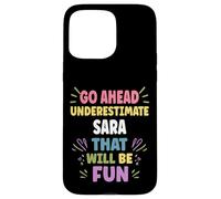 Sara Personalized Women's Gift Custom Sara Carcasa para iPhone 15 Pro MAX