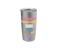 SARA Personalized Women's Gift Custom SARA Vaso térmico de acero inoxidable de doble pared