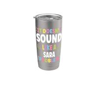 SARA Personalized Women's Gift Custom SARA Vaso térmico de acero inoxidable de doble pared