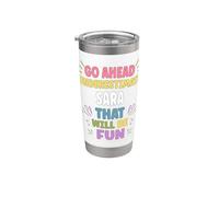 SARA Personalized Women's Gift Custom SARA Vaso térmico de acero inoxidable de doble pared