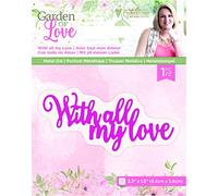 Sara Signature S-GOL-MD-WAML Jardín Troquel de Metal - con Todo mi Amor, Plateado, Talla única