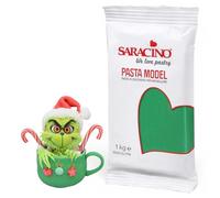 Saracino Pasta fondant Model Verde Para modelar De 1 kg Sin gluten Made in Italy