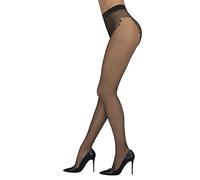 Sarah Borghi Pantimedias Velado Mujer 40 Denier con Corpino Efecto Bikini, Made in Italy, ahumado., L