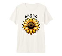 Sarah - Diseño de Girasol para niñas con Nombre Sarah Camiseta Premium