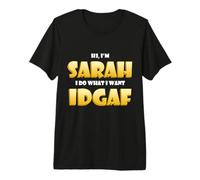 Sarah Joke Idgaf Meme Cute Halloween Costume For Sarahs Camiseta Premium