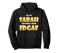 Sarah Joke Idgaf Meme Cute Halloween Costume For Sarahs Sudadera con Capucha