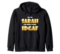 Sarah Joke Idgaf Meme Cute Halloween Costume For Sarahs Sudadera con Capucha