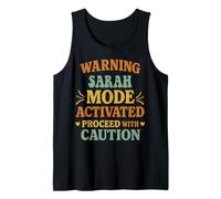 SARAH Personalized Women's Gift Custom SARAH Camiseta sin Mangas