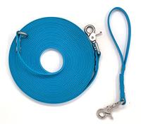 Sarah Says Correa impermeable para perros | Cuerda larga duradera para perros grandes y cachorros de más de 40 libras | Correa larga de entrenamiento para patio, playa, campo (azul, 30 pies x 5/8