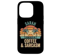 SARAH Vibes Only Cute Retro Girls SARAH Name Carcasa para iPhone 14 Pro