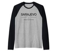 Sarajevo Bosnia y Herzegovina Viaje a Sarajevo, Bosna i Herzegovina Capital Camiseta Manga Raglan