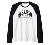 Sarajevo Bosnia y Herzegovina Viaje a Sarajevo, Bosna i Herzegovina Capital Camiseta Manga Raglan