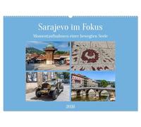 Sarajevo im Fokus (Wandkalender 2026 DIN A2 quer), CALVENDO Monatskalender: Sarajevo - Hauptstadt von Bosnien-Herzegowina