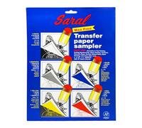Saral Wax Free Transfer Paper Sampler Includes 1 Each of White Graphite, Yellow, Blue and Red by Dritz