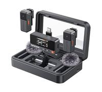 SARAMONIC Air Micrófono de Solapa Inalámbrico, 48 KHz/24 bits, 90 dB SNR, Mini Micrófono para iPhone 15/16 con Estuche de Carga, Microfono Inalámbrico para Movil con Conector USB-C, 300m