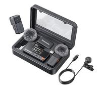 SARAMONIC Air microfono inalambrico para Movil, Micrófono de Solapa Externo de ø9,7 mm, 48 KHz/24 bit, SNR 90dB, Mini Microfono para iPhone Serie 15/16, Microfono de Solapa con Conector USB-C, 300m