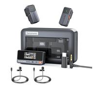Saramonic Air Micrófono Lavalier inalámbrico para iPhone Android con micrófono de doble solapa, 300 m, 48 kHz/24 bits, mini micrófono para Tiktok Youtube Livestream, entrevista, podcast, grabación de