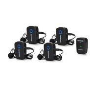 Saramonic Blink 500 T4 - Sistema de micrófono Lavalier inalámbrico para 4 personas, 2.4 GHz, rango de 328 pies, 4 transmisores y 1 receptor, sonido de 24 bits, para DSLR, videocámara, smartphone
