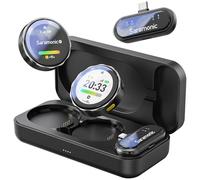 Saramonic BlinkMe U2 - Micrófono Lavalier inalámbrico para Android tipo C, teléfono inteligente iPhone 15, cancelación de ruido, batería de 8 horas, transmisión de 328 pies, micrófono de solapa