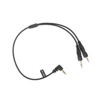 Saramonic Dual Locking 3.5mm TRS to Right-Angled 3.5mm TRS Y Cable for Wireless Receivers, Mics,More