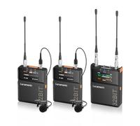 Saramonic K9 Sistema de micrófono Lavalier inalámbrico UHF digital de doble canal, para cámaras DSLR Canon, Nikon, Sony, videocámaras, cineastas, videógrafos, creadores de contenido, espectáculo de