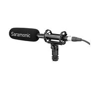 Saramonic Micrófono de Escopeta supercardioide Pro con +48 V y alimentación AA, Montaje de Choque, Parabrisas y XLR (SOUNDBIRDV1)