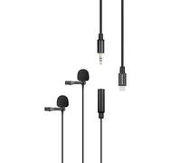 Saramonic Micrófono Doble Lavalier para 2 Personas con Lightning para Apple iPhone o iPad con un Cable Incorporado de 6 m (LavMicro U1C) (LAVMICROU1C)