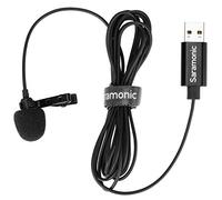 Saramonic - Micrphone USB Lavalier para PC y Mac, 2 m, USB-A, Ordenador portátil, micrófono de Solapa, Negro