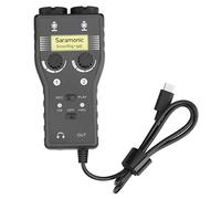 Saramonic SmartRig+UC - Interfaz de audio profesional de 2 canales con XLR, entradas de 1/4 pulgadas y 1/8 pulgadas para smartphones y tabletas Android USB tipo C, PC y más