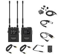 Saramonic UwMic9S - Kit 1 UHF inalámbrico con Receptor de Doble Canal para cámara, lavadero DK3A, alimentación Li-Ion, Estuche rígido y más