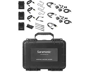Saramonic UwMic9S - Kit de 2 lavaliers UHF inalámbrico para 2 Personas con Doble Receptor para cámara, Lavaliers DK3A, alimentación de Li-Ion, Estuche rígido y más
