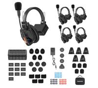 Saramonic WiTalk9 WT5S Sistema de Intercom Inalámbrico Full Dúplex Alcance 500 m Auriculares Inalámbricos para 5 Usuarios Comunicación en Equipo Single-Sided Headset 1 Master & 5 Remote