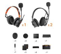 Saramonic WiTalk9 X-3D - intercomunicador inalámbrico para 3 personas, de dos oídos